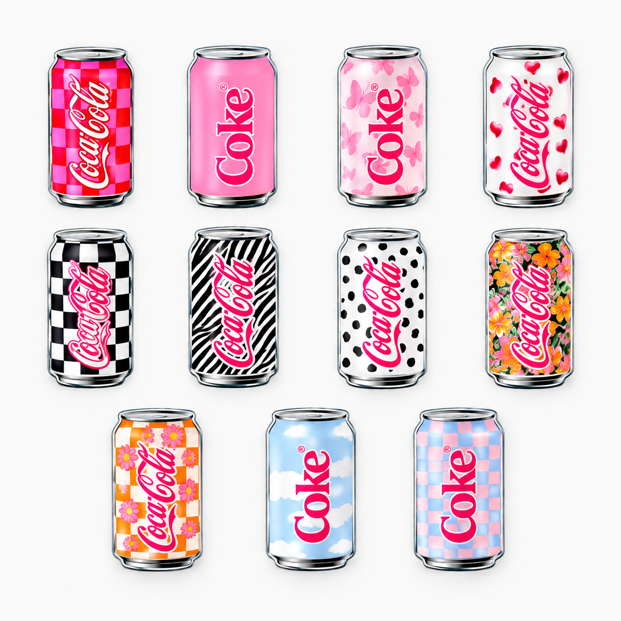 Pins Canette Diet Coke pour Crocs – 11 Imprimés