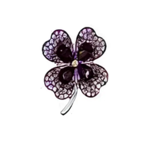 PIN'S FLEURS & TREFLES METAL