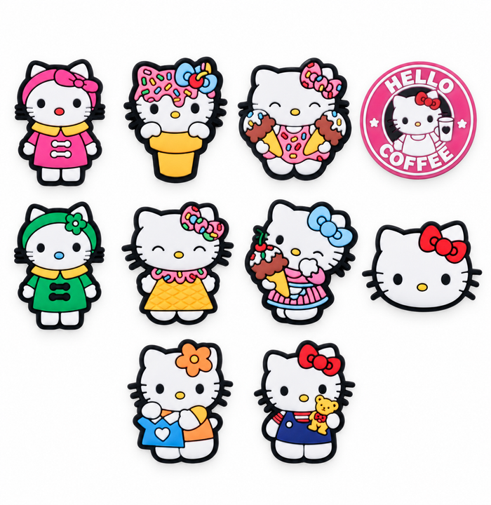 Pin's Hello Kitty 2 pour Crocs – 10 Modèles Kawaii Gourmands